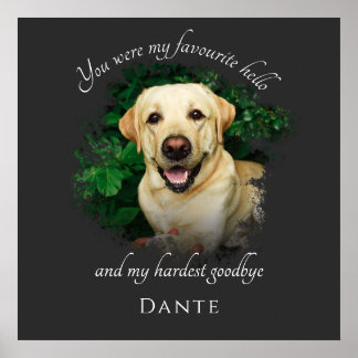 Poster de Fotografia do Memorial Pet Personalizado