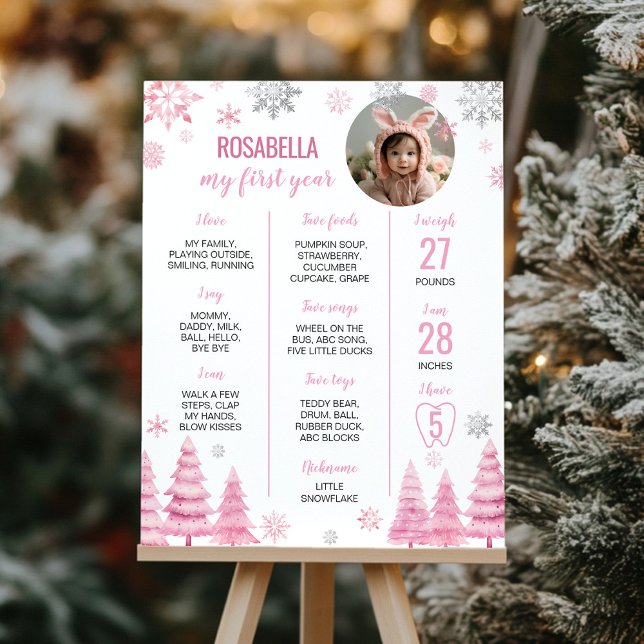 Poster de Fotografia do Milestone do Floco de Neve (Criador carregado)