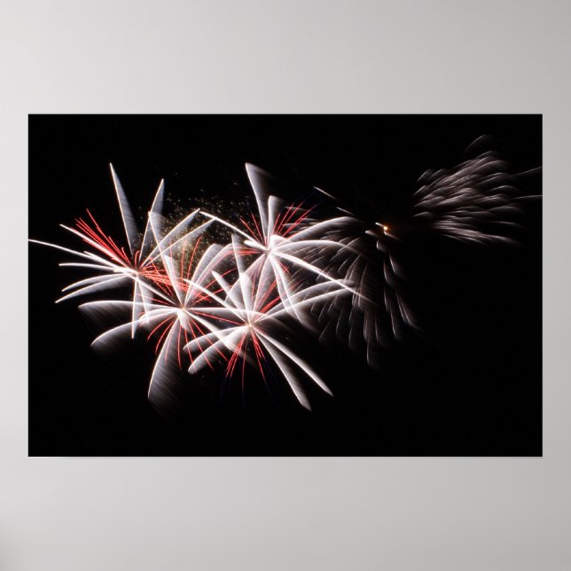 Poster de Fotografia do Red White Fireworks (Frente)