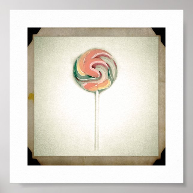 Poster DE FOTOGRAFIA DO VINTAGE STYLE LOLLIPOP (Frente)