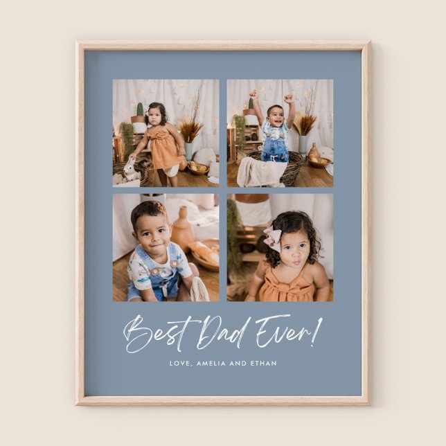 Poster de Fotografias do Melhor Pai Azul Dusty (Criador carregado)