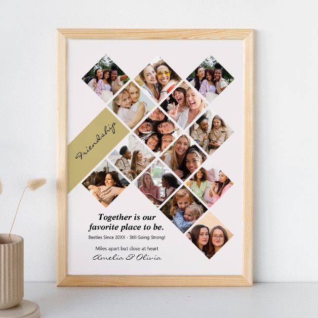 Poster de Fotografias Personalizadas dos Melhores  (Friends Photo Poster | Friendship Day 2025)