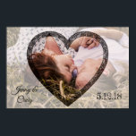 Poster de Fotografias Personalizadas para o Casal<br><div class="desc">Poster de Foto Personalizada para o aniversário ou casamento do Casal. Basta adicionar a sua foto favorita e a data de casamento ou aniversário.</div>