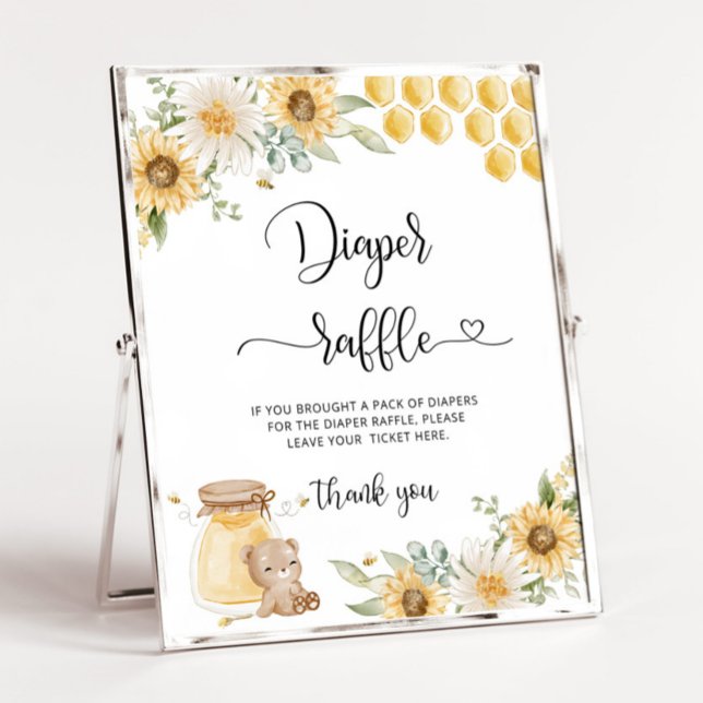 Poster de fralda de de girassol de mel (Criador carregado)