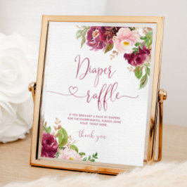 Poster de fralda de  robusta, cor-de-rosa, embebid