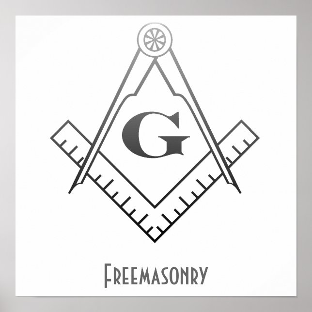 Poster de Freemasonry Square e Compass (Frente)