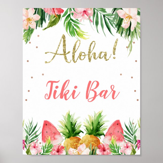 Poster de Fruta Floral da Aloha (Frente)