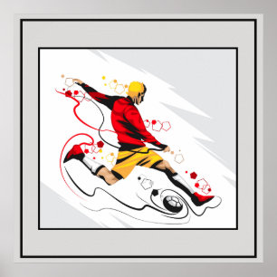 Poster de futebol 24" x 24"