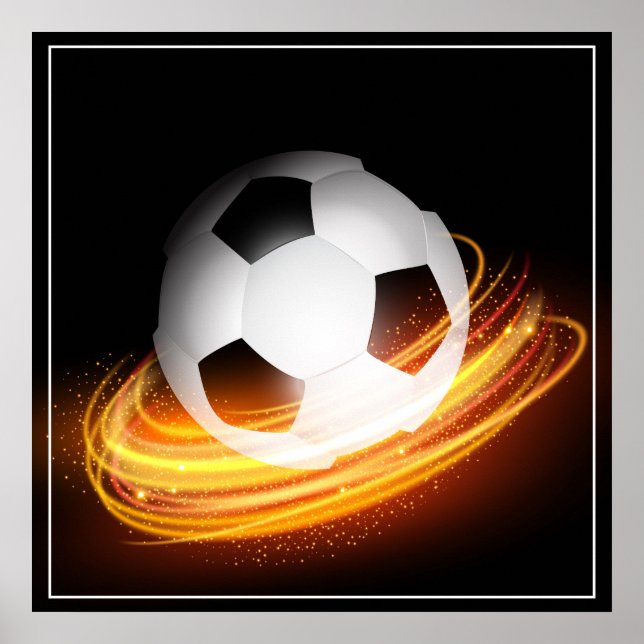 Poster de futebol 24" x 24" (Frente)