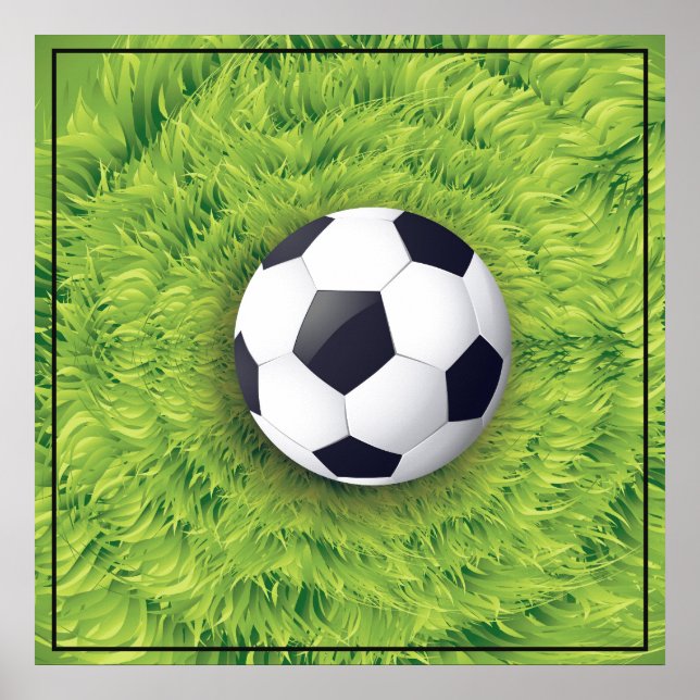Poster de futebol 24" x 24" (Frente)