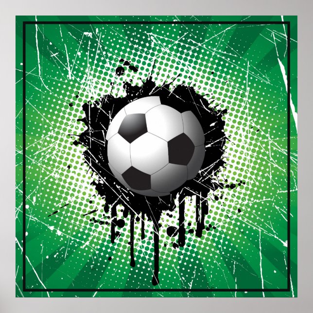 Poster de futebol 24" x 24" (Frente)