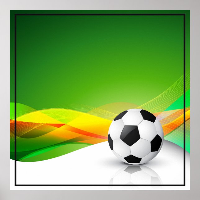 Poster de futebol 24" x 24" (Frente)