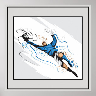 Poster de futebol 24" x 24"