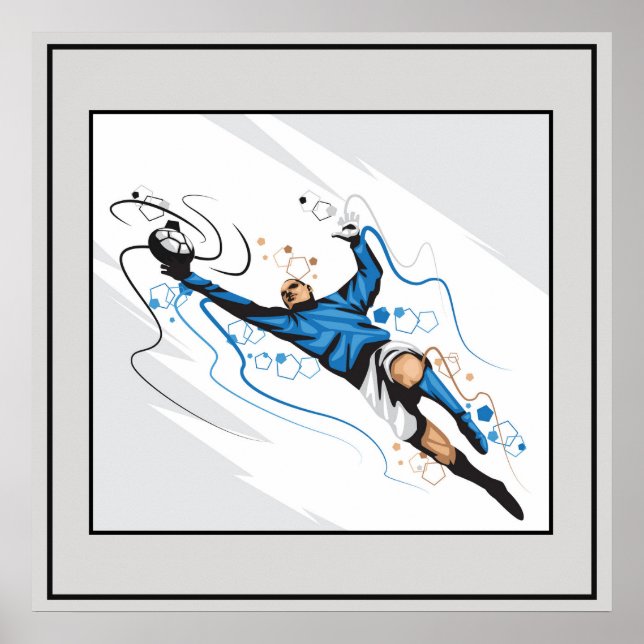 Poster de futebol 24" x 24" (Frente)