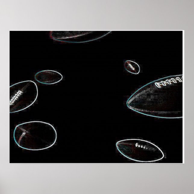 Poster de futebol com efeito brilhante (Frente)