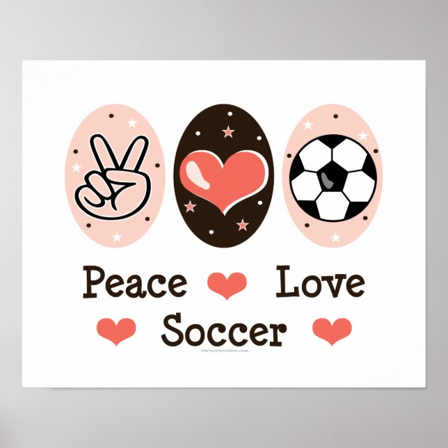 Poster de futebol do Peace Love (Frente)