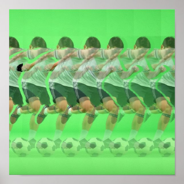Pôster de Futebol Estereograma 3D (Frente)