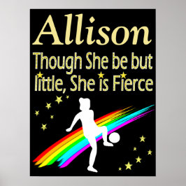 Poster DE FUTEBOL PERSONALIZADO PEQUENO MAS CORRET