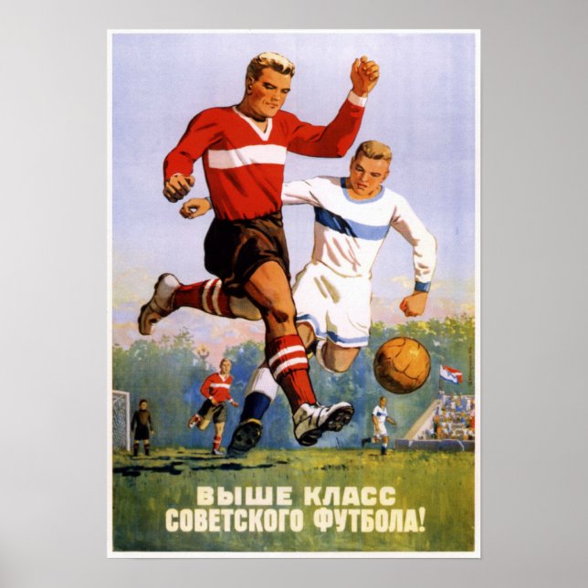 POSTER de futebol soviético USSR 1954 (Frente)