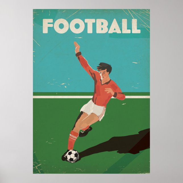 Poster de futebol Vintage (Frente)