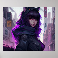 Poster de Garota de Gato de Anime