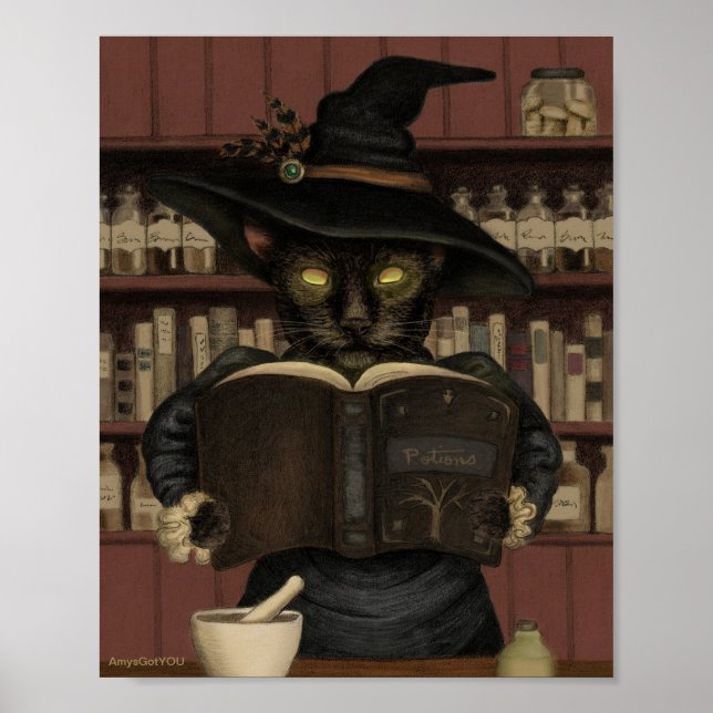 Poster de Gato de Apothecary Halloween (Frente)