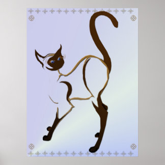 Poster de Gato de Siamese Ortoado
