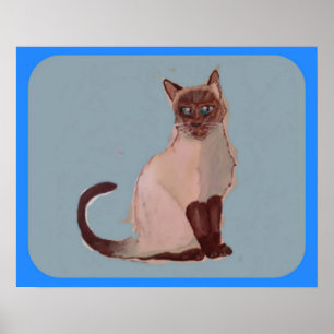 Pôster de gato estilizado