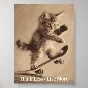 Poster de Gato Inspirador Engraçado Motivacional