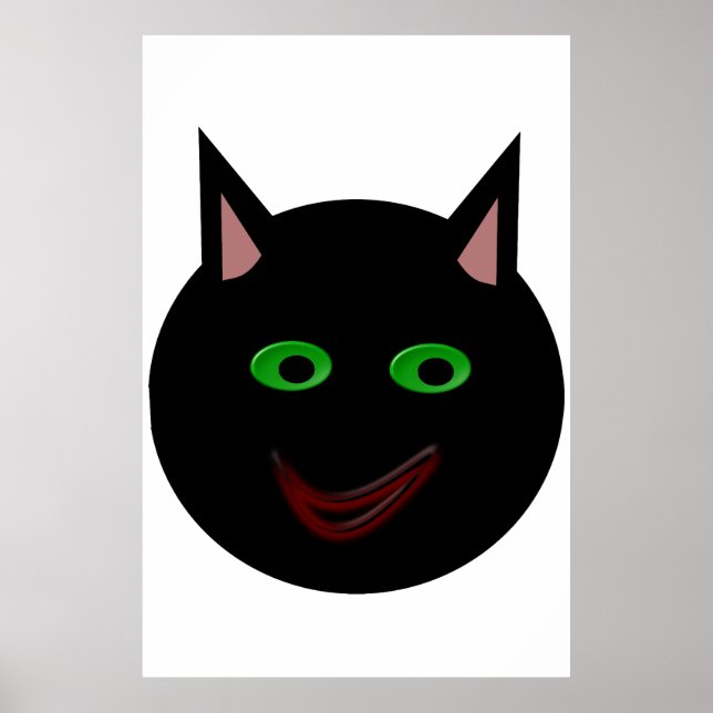 Poster de Gato Negro Halloween (Frente)