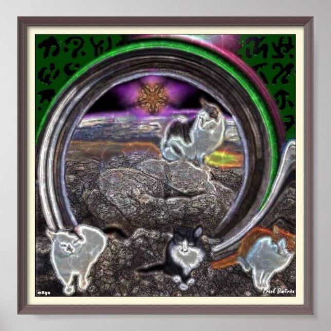 Poster de gatos de triquete (Frente)