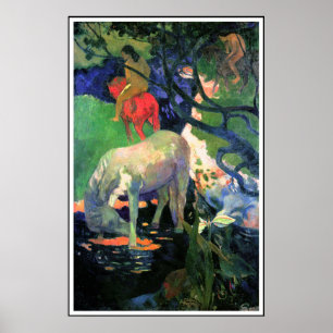 Poster de Gauguin: O Cavalo Branco