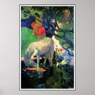 Poster de Gauguin: O Cavalo Branco