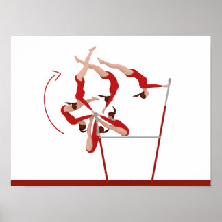 Poster de ginástica - bares irregulares