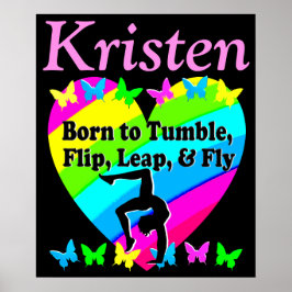 POSTER DE GINÁSTICA DE CAIXA DE CHUVA PERSONALIZAD