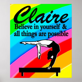 POSTER DE GINÁSTICA DE CAIXA DE CHUVA PERSONALIZAD