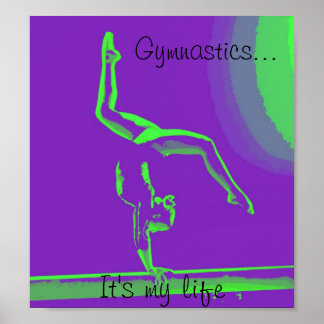 Poster de ginástica "É minha vida"
