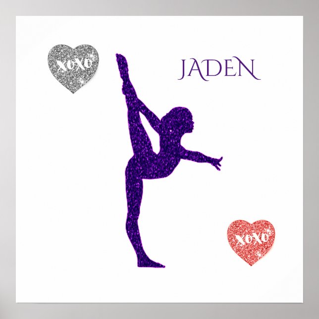 Poster de ginástica. XOXO (Frente)