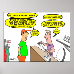 Poster de golfe engraçado