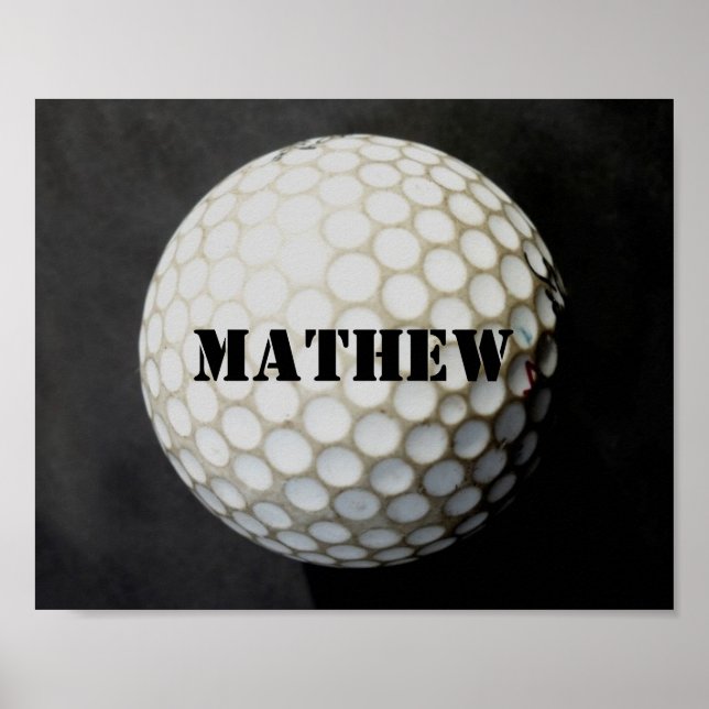 poster de golfe personaliza a bola de golfe (Frente)