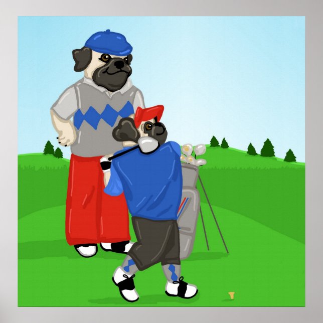 Poster de Golfing Personalizável - Escolha seu tam (Frente)