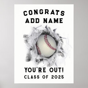 Poster de Graduação de Baseball