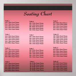 Poster de Gráfico de Assentos de recepção de casam