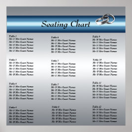Poster de Gráfico de Assentos de recepção de casam