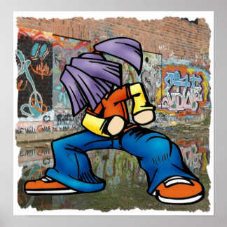 Poster de grafite Hip Hop