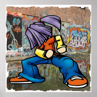 Poster de grafite Hip Hop