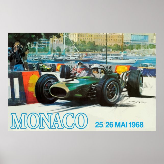 poster de Grande Prêmio de Mônaco de 1968 (Impress (Frente)