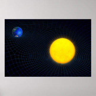 Poster de gravidade Sun e Earth