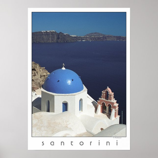 Poster de Grécia de Santorini (fotografia cinemato (Frente)