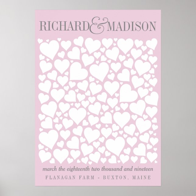 Poster de Guestbook Casado - ESCOLHA A COR 20x28 (Frente)